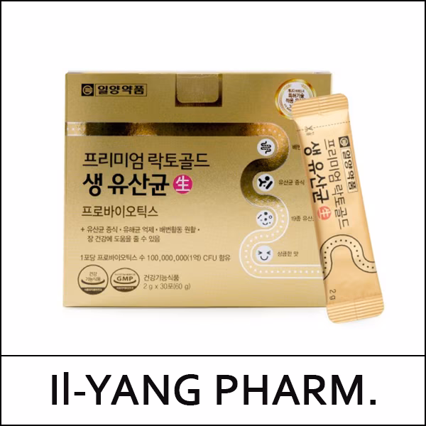 [Il-YANG PHARM.] (b) Premium Lacto Gold Live Lactobacillus Probiotics (2g*30ea) / 골드 생 유산균 / (a)(boL) 35/55 / 7550(10) / 6,000 won(R)